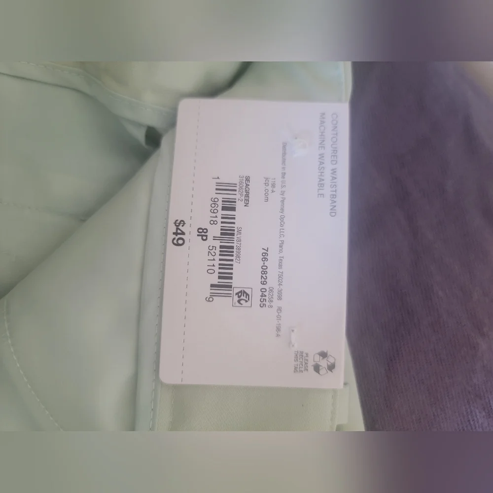 Liz Claiborne 8P NWT Mint Green Pants - Picture 3 of 6